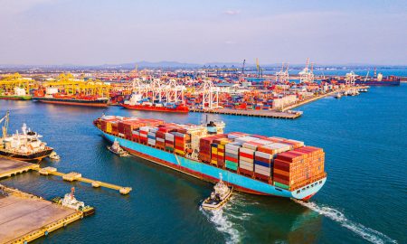 Cargo containers ship logistics transportation Container Ship Vessel Cargo Carrier. import export logistic international export and import services export products worldwide